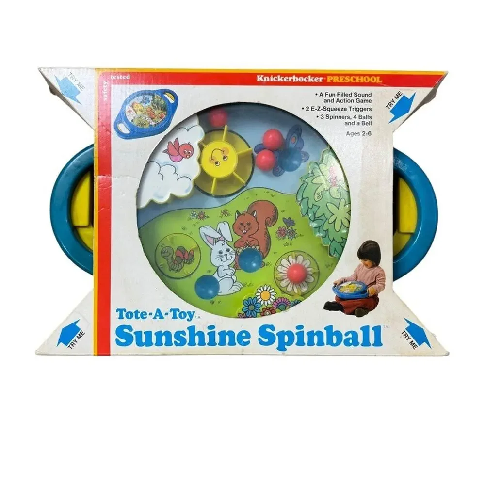 Vintage 1979 Knickerbocker Preschool Sunshine Spinball Tote-A-Toy Game